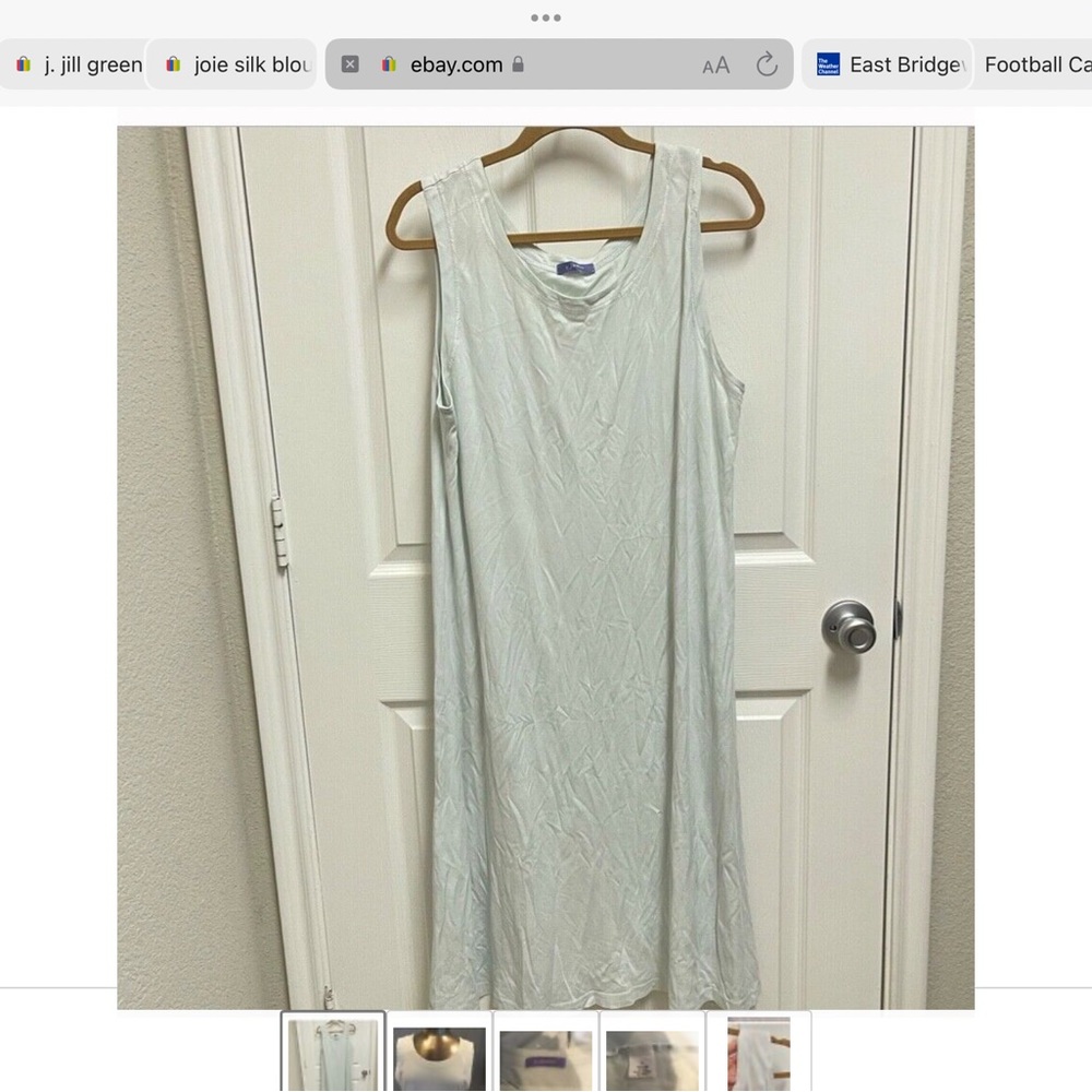 P. Jamas Blue Pima Cotton Nightgown